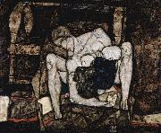 Egon Schiele Blind Mother, or The Mother oil painting